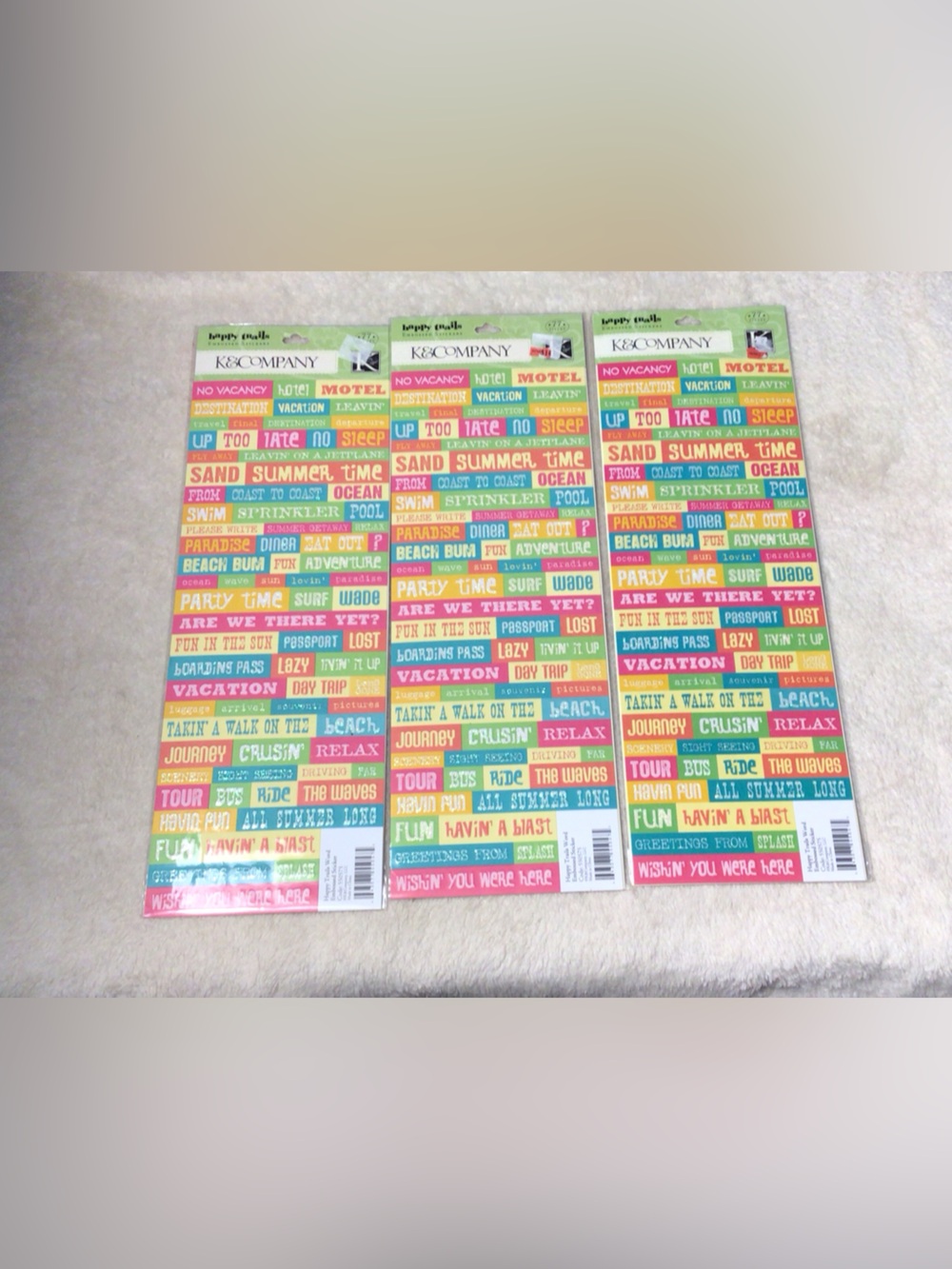 K&Company Beach & Vacation Word Stickers - Multi-Color